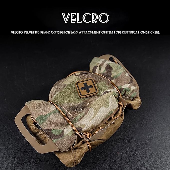 Tactical IFAK Pouch Tactical Blow Out Kit Bag Medical Pouch First Aid Kit System Medical Pouches Emergency Survival Bag for Outdoor Travel Hiking with MOLLE (Color : Green)