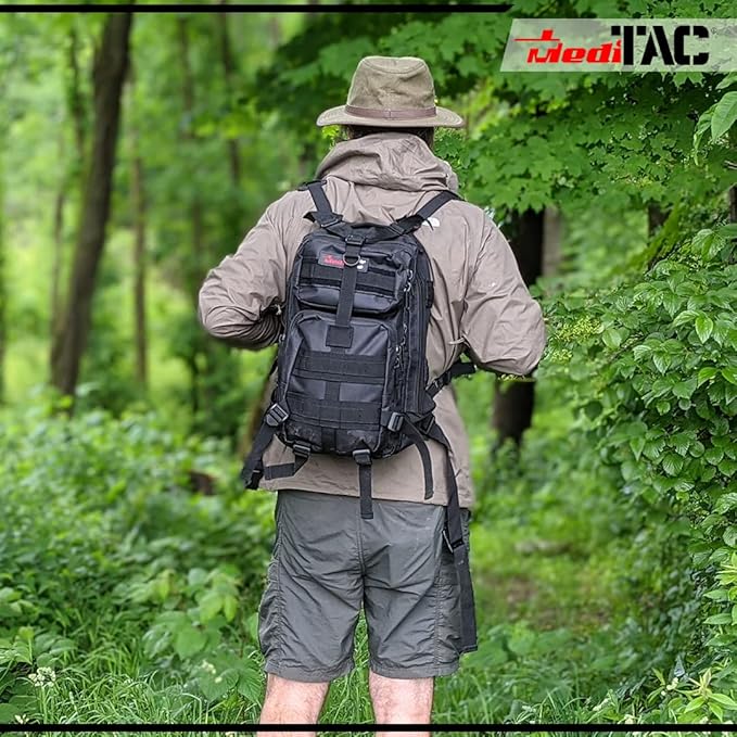 MediTac Tactical Assault Pack - First Aid Rucksack - 18 Military MOLLE Backpack