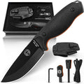 Holtzman's Gorilla Survival Bloodline Fixed Blade Knife with Sheath - Full Tang 1095 High Carbon Steel - Outdoor Bushcraft &amp Hunting Knife for Survival Gear