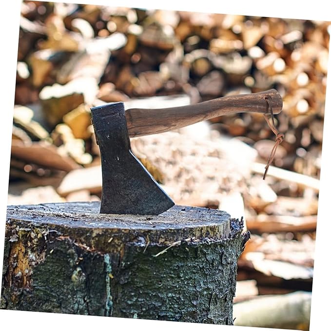 2pcs Wooden Axe Handle Replacement Mini Axe Handle Comfortable Grip and Hardwood Construction for Outdoor Activities and Camping
