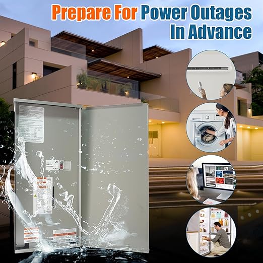 200 Amp Automatic Transfer Switch Replacement for Generac RXSW200A3 - Service Entrance Rated - NEMA 3R Outdoor Aluminum Enclosure - Compatible with Evolution or Nexus Controllers