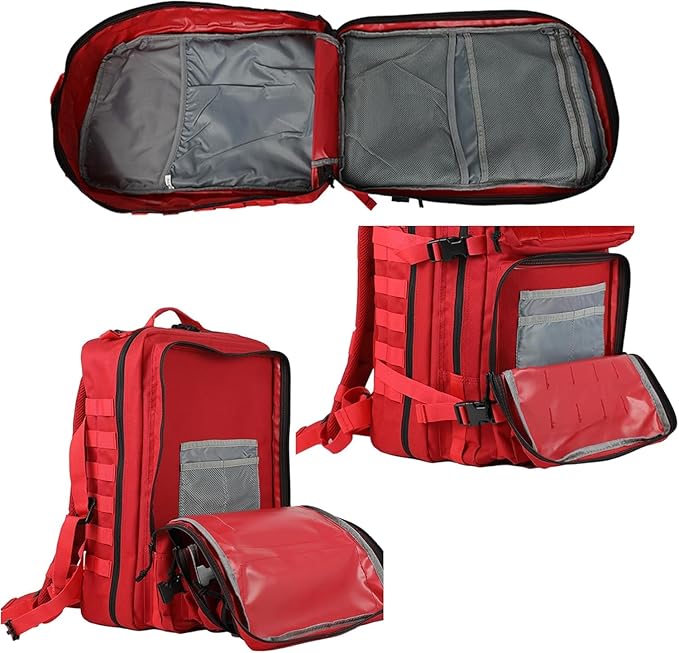 45L Tactical Backpack Large Capacity Outdoor Rucksack 3 Day Fitness Hiking Bag Hiking Camping Gear Backpacks Indian Bag (Set of 1) Red