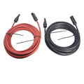 WFLNHB 30FT 12AWG Black + Red 12 Gauge Solar Panel Extension Cable Wire with Female and Male Connector Solar Connector