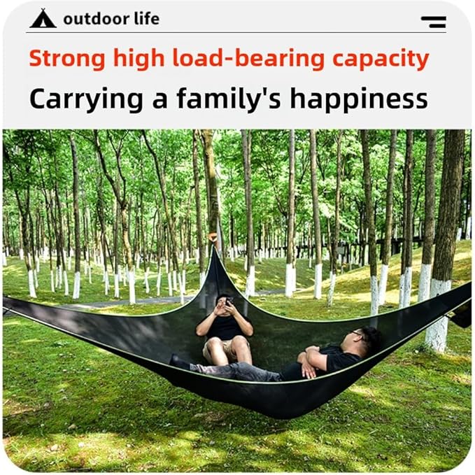Air Triangle Camping Hammock Multi-Person Portable Hammock for Adults and Children Family Triangle Hammock 1-3 Adults and Children Maximum Weight Capacity 440 lbs