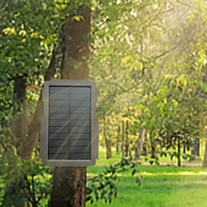Lixada Trail Camera Solar Panel Kit 3000mAh 6V-12V Rechargeable with 360° Rotable Holder and 9.8ft Cable Solar Charger for Hunting Camera