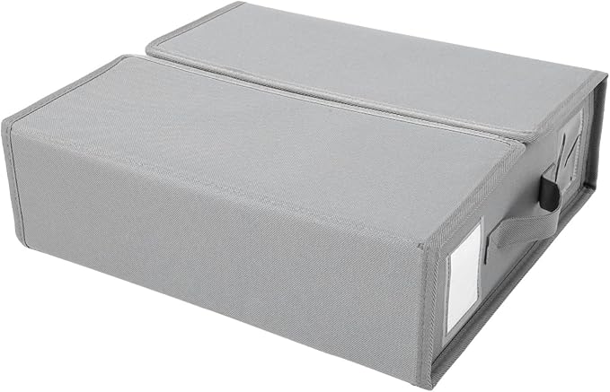 LABRIMP Foldable Storage Bin Box for Bed Blankets Capacity Bedding Organizer Zipper Closure Compact Design for Underbed and Closet