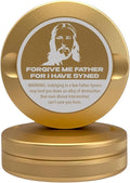 Forgive Me Father | Metal Container for Pouches Premium Aluminum Can &amp Rugged Holder | Extra Capacity Knurled Grip &amp Used Pouch Storage | EDC (Champagne Gold)