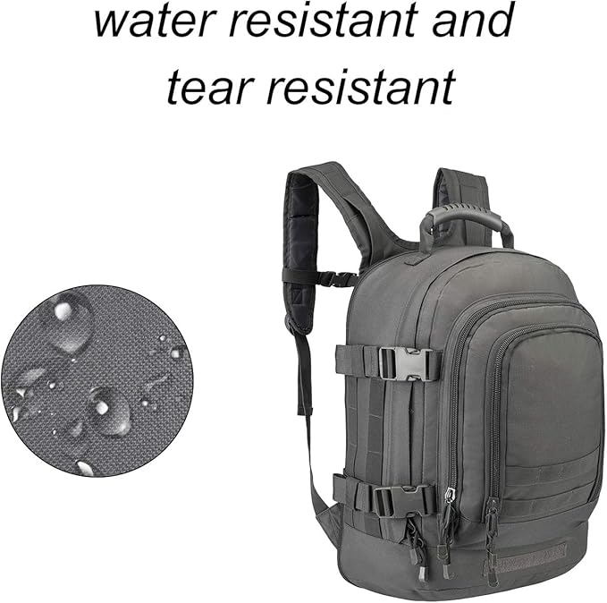 Tactical Backpacks Assault Pack 3 Day Bag Expandable Backpack Out Bag Classic Case Travel Hiking(Gray Not with Belt)