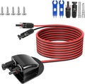 Solar Cable Entry Gland with 10Ft 10AWG Solar Extension Cable MC4 Entry Connectors Solar Junction Box Fit for RV Boat Camper Van Garage PPO Insulated Tinned Copper Wire
