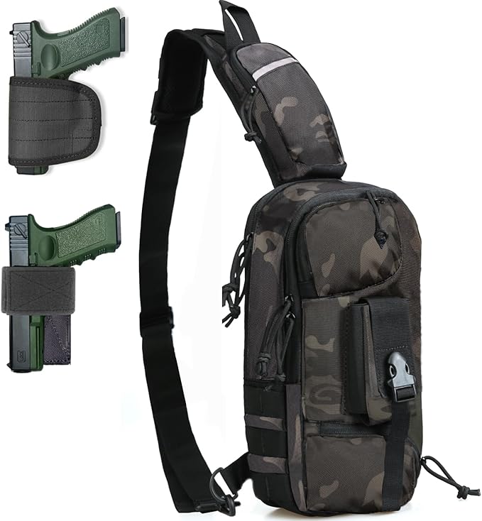 Sling Backpak Tactical Chest Pistol Bag Shoulder Bags Crossbody Sling Backpack Holster Bag for Concealed Carry