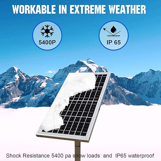 ECO-WORTHY 10W Solar Panel Battery Charger Portable for Charging 12V Battery or Vehicle Gate OpenerElectrical Fence Chicken Coop Lawn Tractor Boat