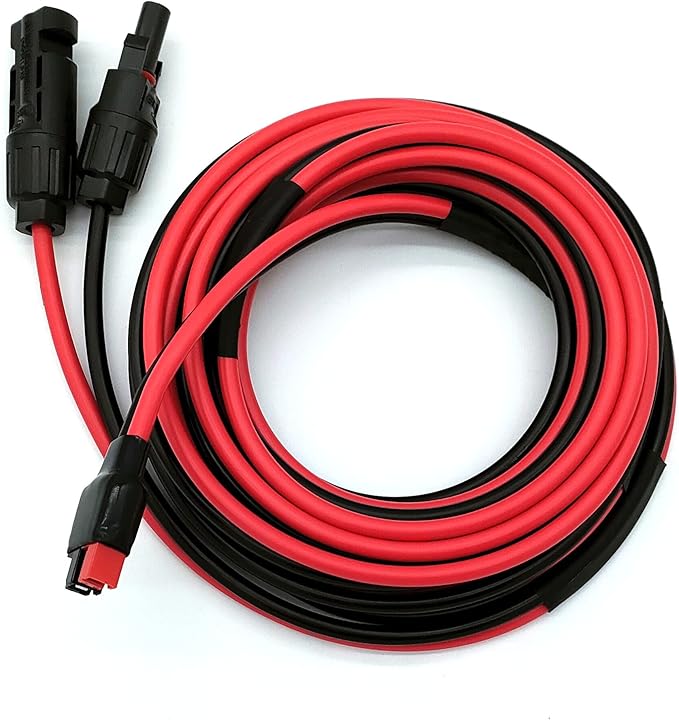 12AWG 50FT Solar to ADS Adapter Charge Cable for Solar GeneratorSolar Charge Controller and Portable Power Stations (12AWG 50FT Horizontal)