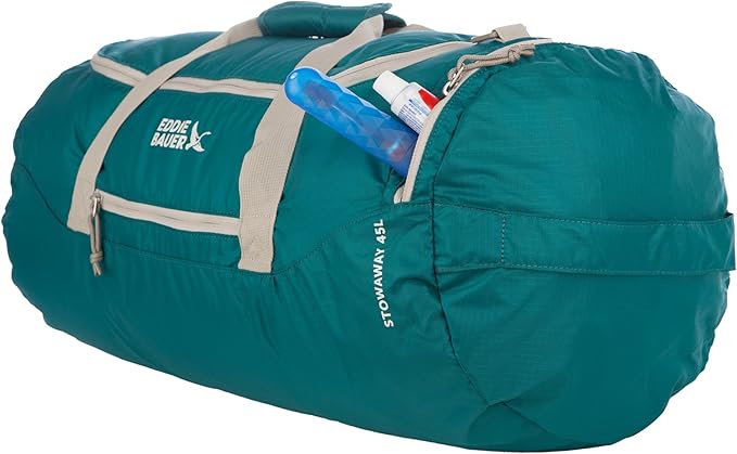 Eddie Bauer Stowaway Packable Duffel Bag | Travel | Foldable | Lightweight | Durable | Ripstop Polyester