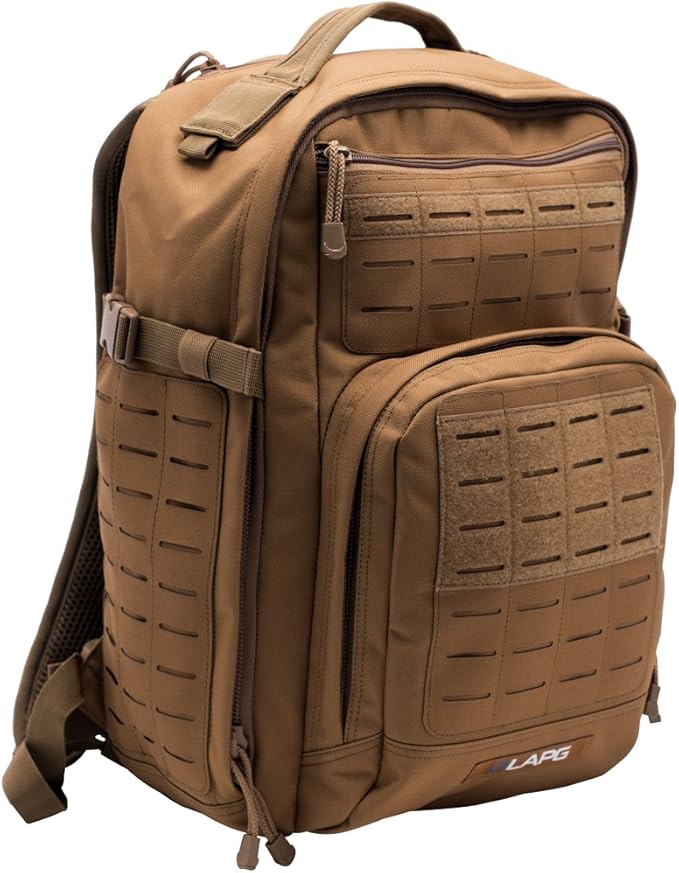 LAPG Atlas 12 Hour Tactical Backpack for Men &amp Women Survival Gear Bag Large Hiking Camping Bug Out Backpack Coyote