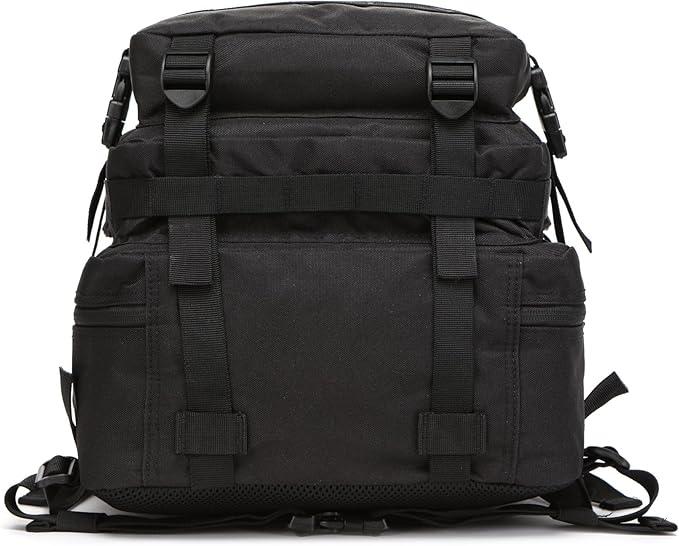 50L Sturdy Waterproof Fishing Hunting Bag Outdoor Military Tactical Sports Fitness Camping Hiking GYM Bag Backpacks (Black)