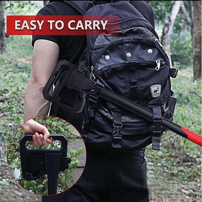 Camping Hatchet 28 InchSurvival Hatchet Tactical for Wood Chopping and KindlingHatchet Axewith V Grind Blade Lightweight Nylon Fiber Handlefor Outdoor Survival Gardening Hiking(M)