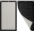 JaneTech Soundproof Curtain 82.6 x 47.2 Heavy Duty Sound Dampening Curtain with Grommets &amp Wall Hooks Multi-Layer Acoustic Curtain for Noise Reduction &amp Light Blocking Black Single Curta