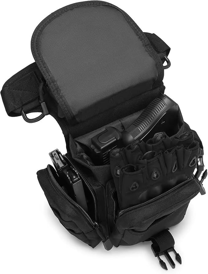 Nylon Drop Leg Bag Hiking Waist Pack for Men &amp Women Motorcycle Bike Cycling Riding Travel Outdoor Sports Fanny Pouch