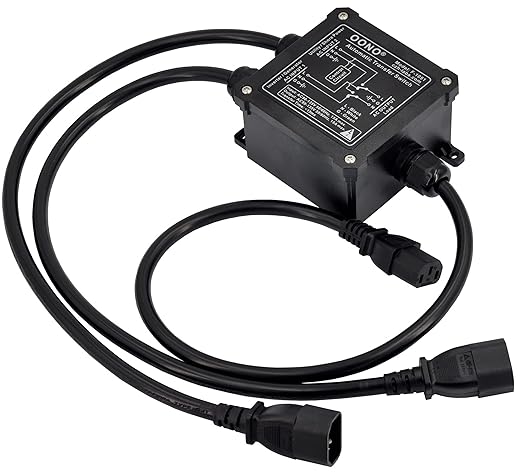 AC120V 15Amp Automatic Transfer Switch ATS Auto Transfer Switch (IEC320 C14/C13)