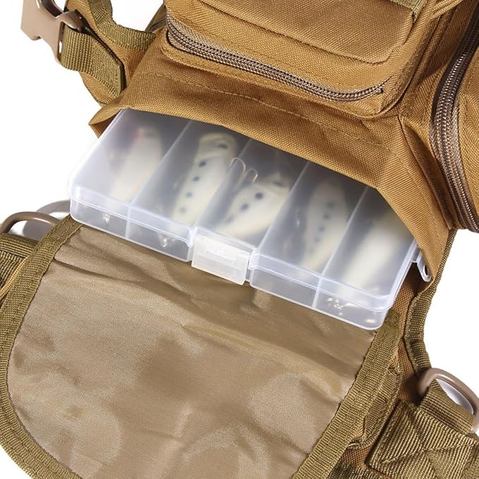 Totority Leg Bag Oxford Thigh Pack for Camping Hiking Fishing Convenient Water Bottle Pocket Outdoor Storage Pouch for Men and Women