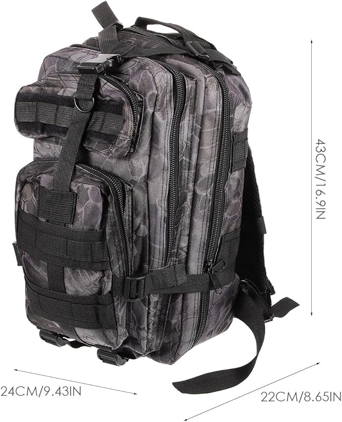 Abaodam Outdoor Tactical Backpack 3p Oxford Cloth Hiking Knapsack Large Capacity Equipment Organizer for Camping and Outdoor Sports