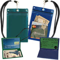 StoreSMART - Fisherman &amp Boating Wallet Set - 2 Plastic Zippered Wallets w/Lanyards 2 Plastic Folding Card Holders