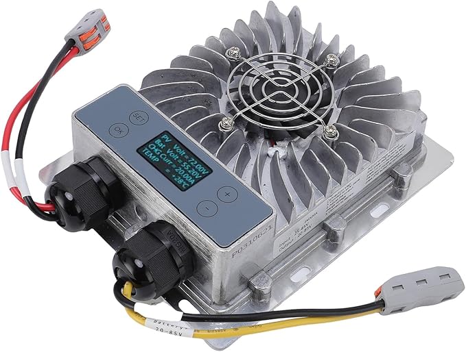 Boost Step Down MPPT Solar Charging Controller 1200W 24V-72V with Adjustable Output Voltage LCD Display &amp Cooling Fan for Lithium Battery RV Solar Energy Systems IP65