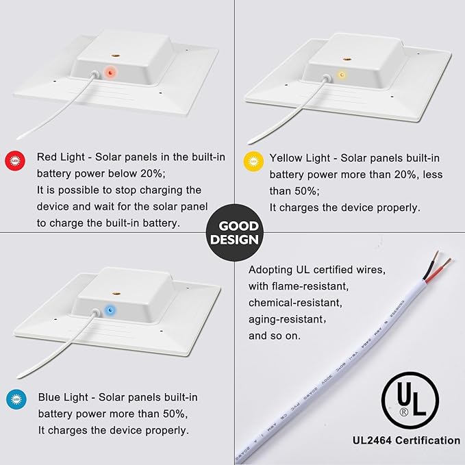 3W Solar Panel with Built-in 4000mAh Battery Micro-USB Port IP65 13.2ft Charging Cable Perfect Compatibility with Ring Video Doorbell (2nd Generation-2020 Release) no Need to Remove Stand