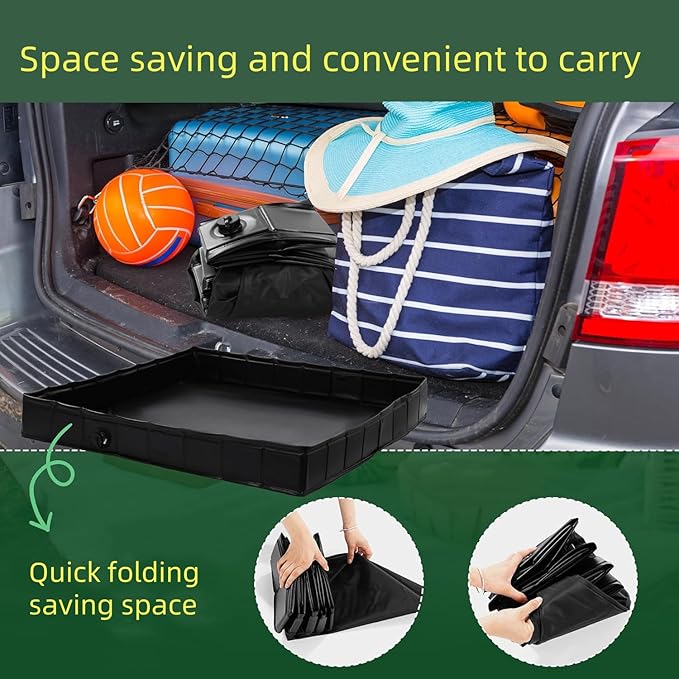 Foldable Camping Shower Base Portable Shower Pan Shower Tent Awning Base Indoor &amp Outdoor Shower Base - Keep Feet Clean Capture Water
