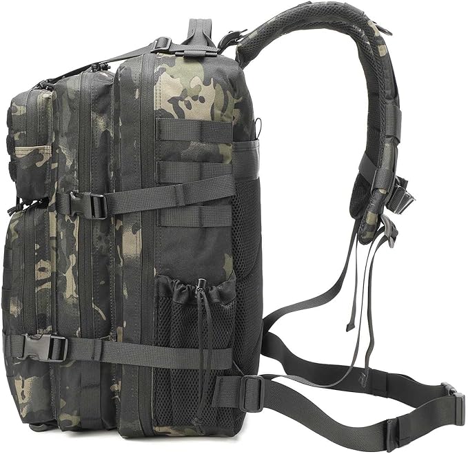 Tactical Backpack for Men Military Backpacks with Gun Holster Bug Out Bag 3 Day Assault Pack Large Molle Gun Backpack Pistol Bag of Handgun Black Camo
