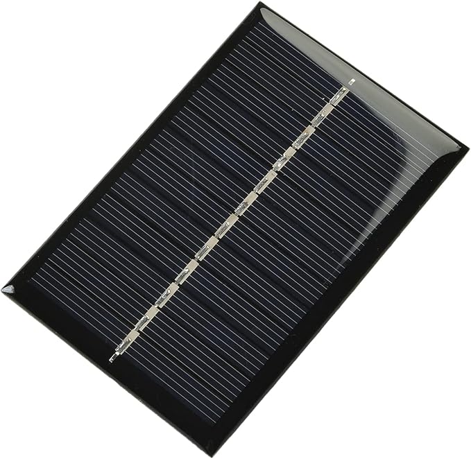 Fielect 5pcs 6V 0.6W Solar Panel Polysilicon Mini Solar Cells DIY Electric Toy Materials for Battery Power LED 60x90mm