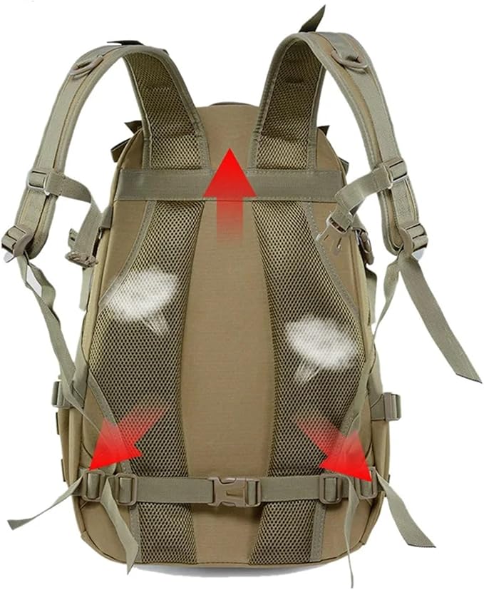 Compatible For 35L Camping Backpack Men Military Tactical Army Climbing Rucksack Hiking Travel(Army Green)