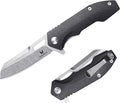 Camping Folding Knife - S35VN Powder Steel G10 Handle Comfortable Grip - Great for Cutting Hunting Hiking Survival Father’s Day Gifts for Men Husband Dad. Include Sheath &amp Screwdriver
