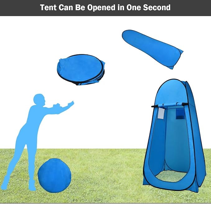 Giantex Pop Up Shower Tent Portable Camping Tent for Dressing Toilet Changing Room Outdoor Privacy Shelter