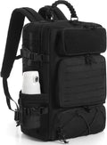 Tactical Backpack for Men 35L Travel Military Backpack with Shoe Compartment 1000D Water Resistant Molle Army Tactical Gear Assault Pack Bag Rucksack for Outdoor Survival Hiking Gym Black