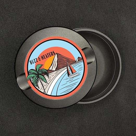 Buzz &amp Heaters Metal Container for Zyn | Metal Holder for Zyn |Metal Can for Zyn | Metal Cases for Zyn Holder | Metal Pouch Cans for Zyn | Offshore Beach &amp Sailboat