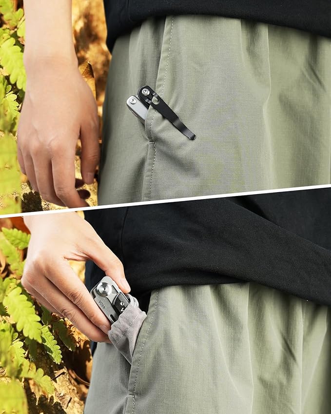 VIPERADE VAK5 Folding Knife with Scissors Pocket Multitool Knife with Belt Clip Prefect for Survival Housework Hunting Camping and Everyday Use (VAK5)
