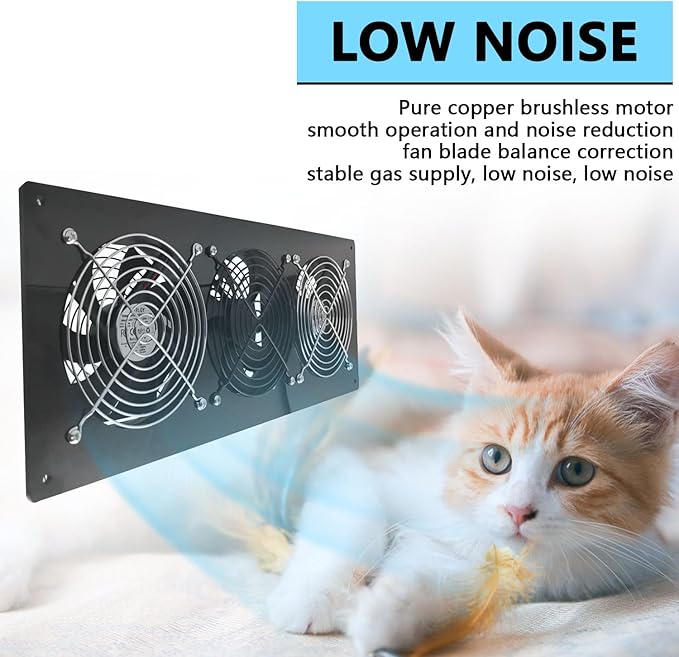 HNRLOY Solar Exhaust Fan25W Solar Panel with 3PCS Ventilation Fans KitSolar Powered Fan for ShedChicken CoopAttic &amp Greenhouse Intake or Exhaust Air3500RPM 15FT CordIP67 Waterproof