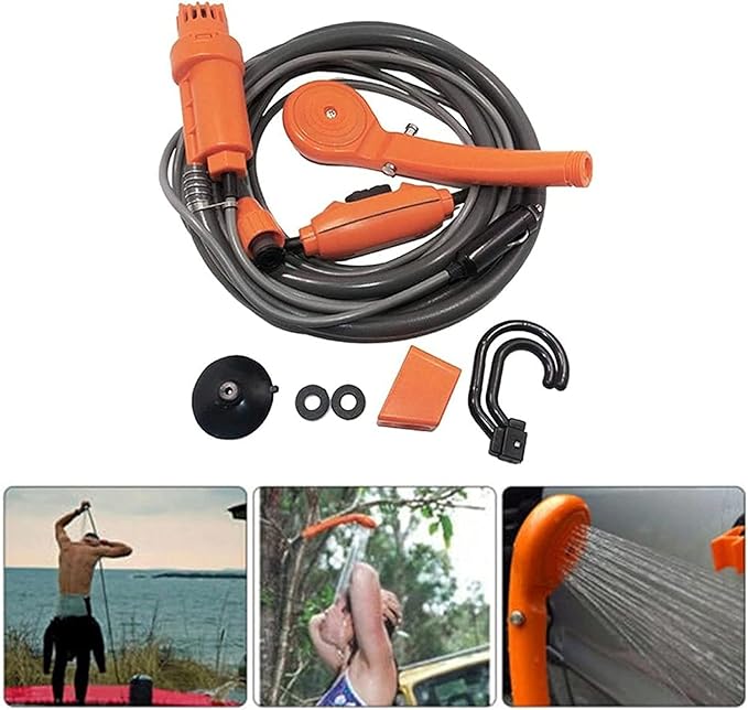 High Pressure Washer Short Gun 1 Set Outdoor Car Shower Rain Shower Car Motorcycle Car Washer Portable Outdoor Handheld Camping Shower