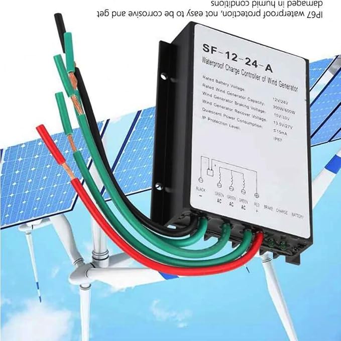 1500W MPPT Hybrid Wind Turbine Charge Controller 12V/24V/48V Compatible with Solar/Wind Combo for Small Wind Generator &amp DIY Kits