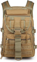 35L Men's Tactical Backpack Survival Hiking Backpack Multifunctional Outdoor Bag Travel Camping Sports Riding Travel Bag(Khaki)