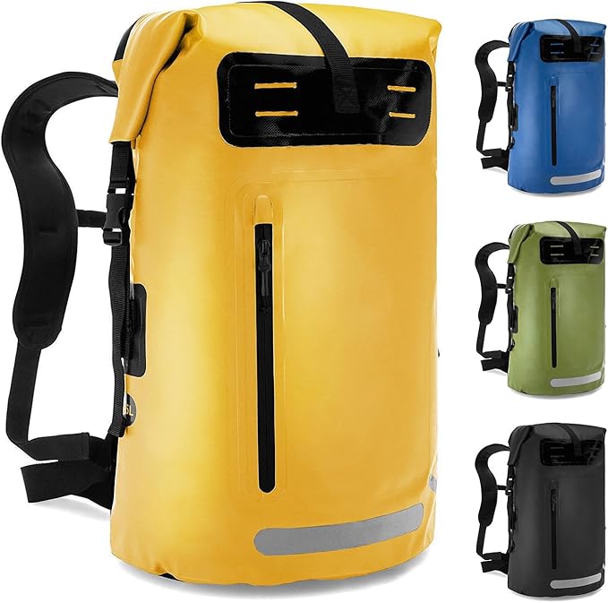 ACAGALA Waterproof Backpack Heavy Duty Roll-Top Dry Bag for Kayaking Rafting Boating