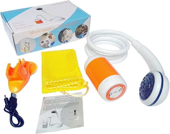 Iron Hammer Portable Shower Electric Shower Camping Shower with Shower Head Shut Off Valve