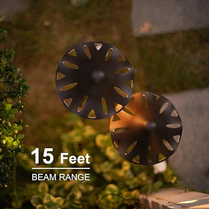 GOODSMANN Landscape Lighting 3W LED 8PK Outdoor Low Voltage Landscape Lighting 180 Lumen Hardwired Path Lights 3000K Warm White Metal 12V Bronze Electric Sidewalk Walkway Light with Cable Connectors