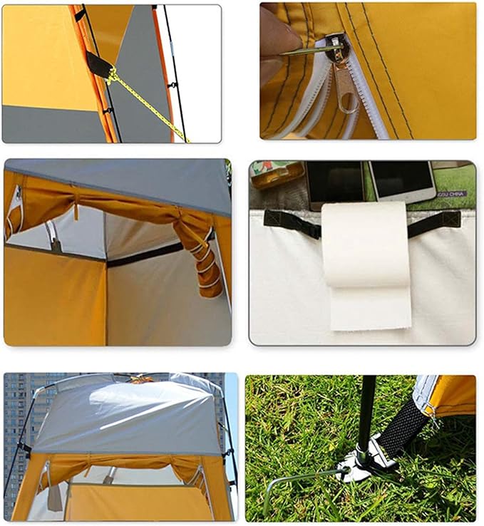 Pop Up Pod Changing Room Privacy Shower Tent Dressing Room Tent Waterproof Windproof Outdoor Portable Toilet Stall with Carry Bag Camping Privacy Shelters for Outdoor Activities Beach Hiking