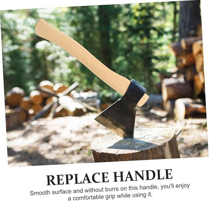 POPETPOP 3sets Hatchet Handle Replacement Handle Grip for Replacement Hatchet Non-Skid Wooden Ergonomic for Axe Camping