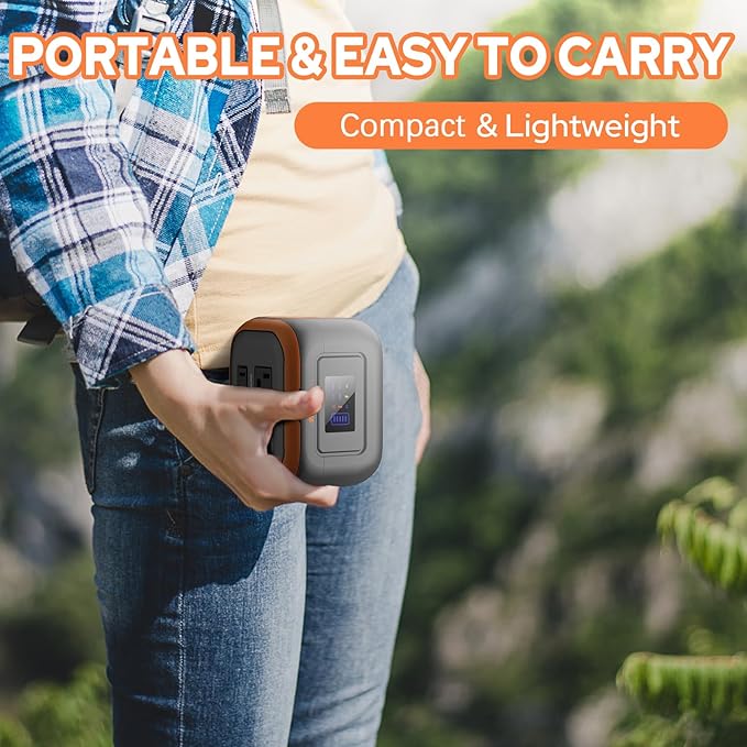 Portable Power Station 120W Power Bank with AC Outlet Portable Generator 97.6Wh External Battery Power Pack with USB C Input for Camping Home Van Life Adventure Backup