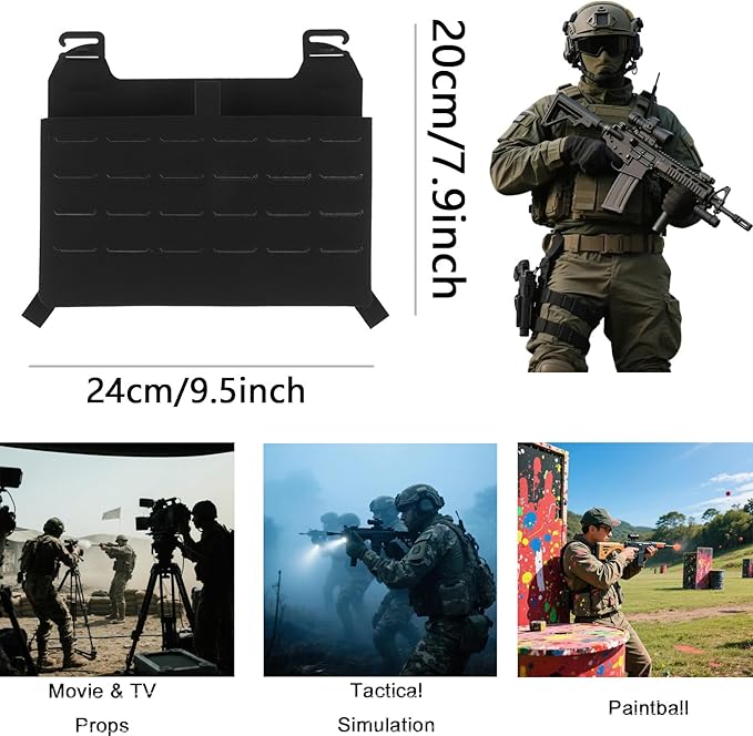 Multifunctional G Buckle Tactical Bag Mounting Plate MOLLE Abdominal Equipment Pouch Front Flap Hanging Panel Replacement Component