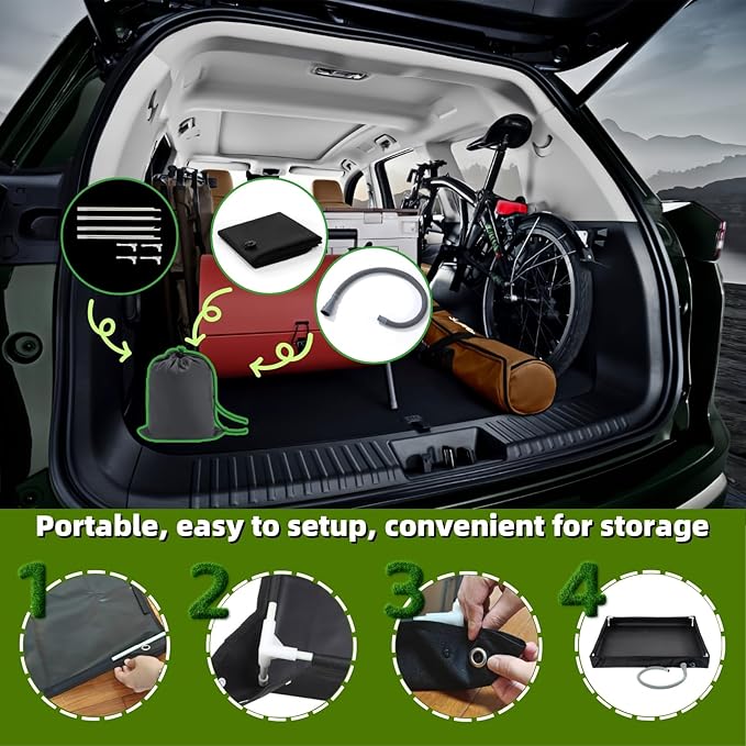 Portable Shower Pan 41 x 41 x 5 Foldable Outdoor Camping Furniture Shower Stall Base with Drain Ideal for RV Shower Tent Awning Enclosure