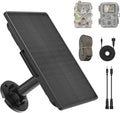 Trail Camera Solar Panel - 6000mAh Built-in Battery Waterproof Solar Charger Kit with Multiple DC Connectors Compatible with Tactacam Reveal Cameras
